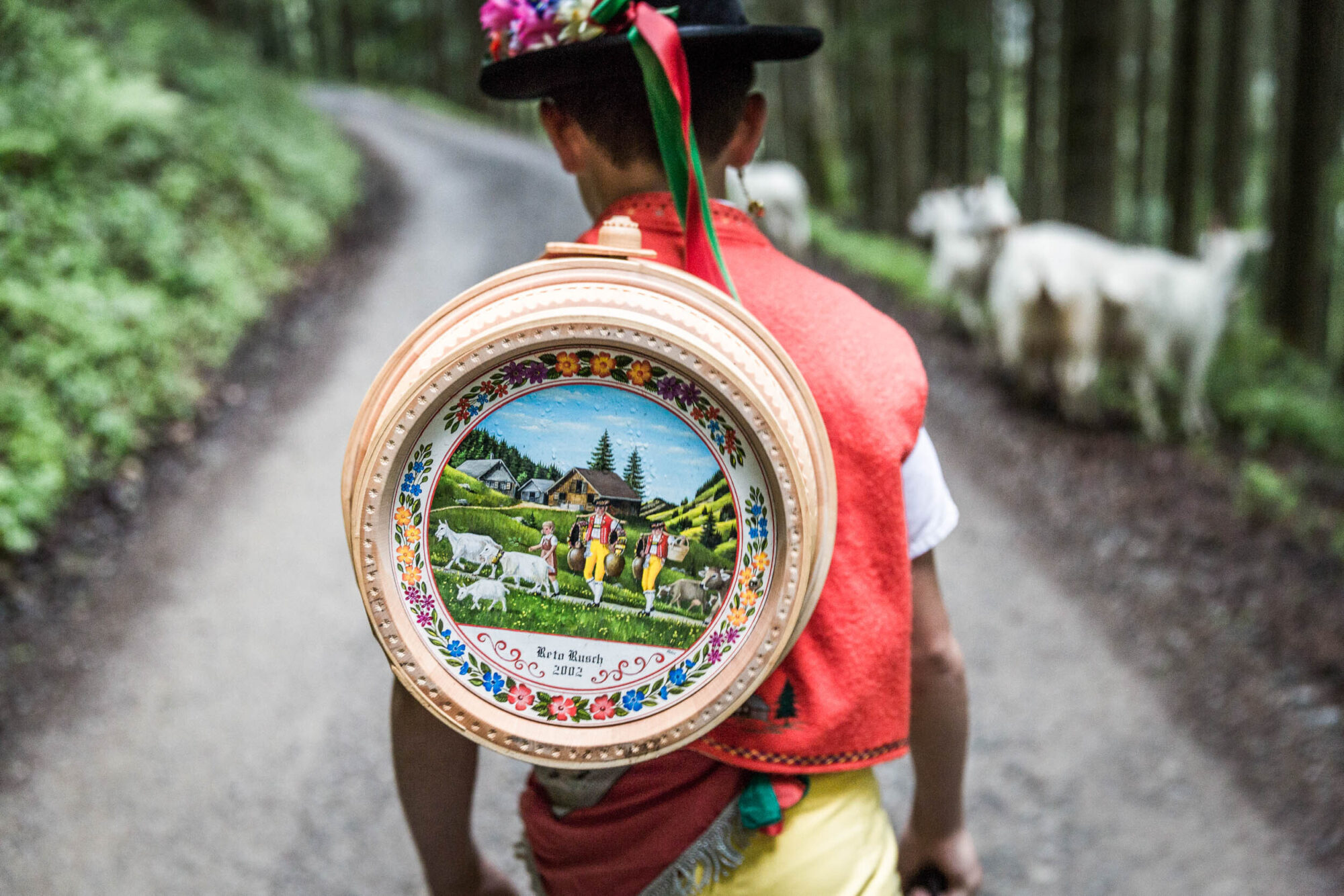 Lehmen; Potersalp, Appenzell, Schweiz, 22. Juni 2013 - Alpfahrt auf die Potersalp der Familie Reto Ruesch.