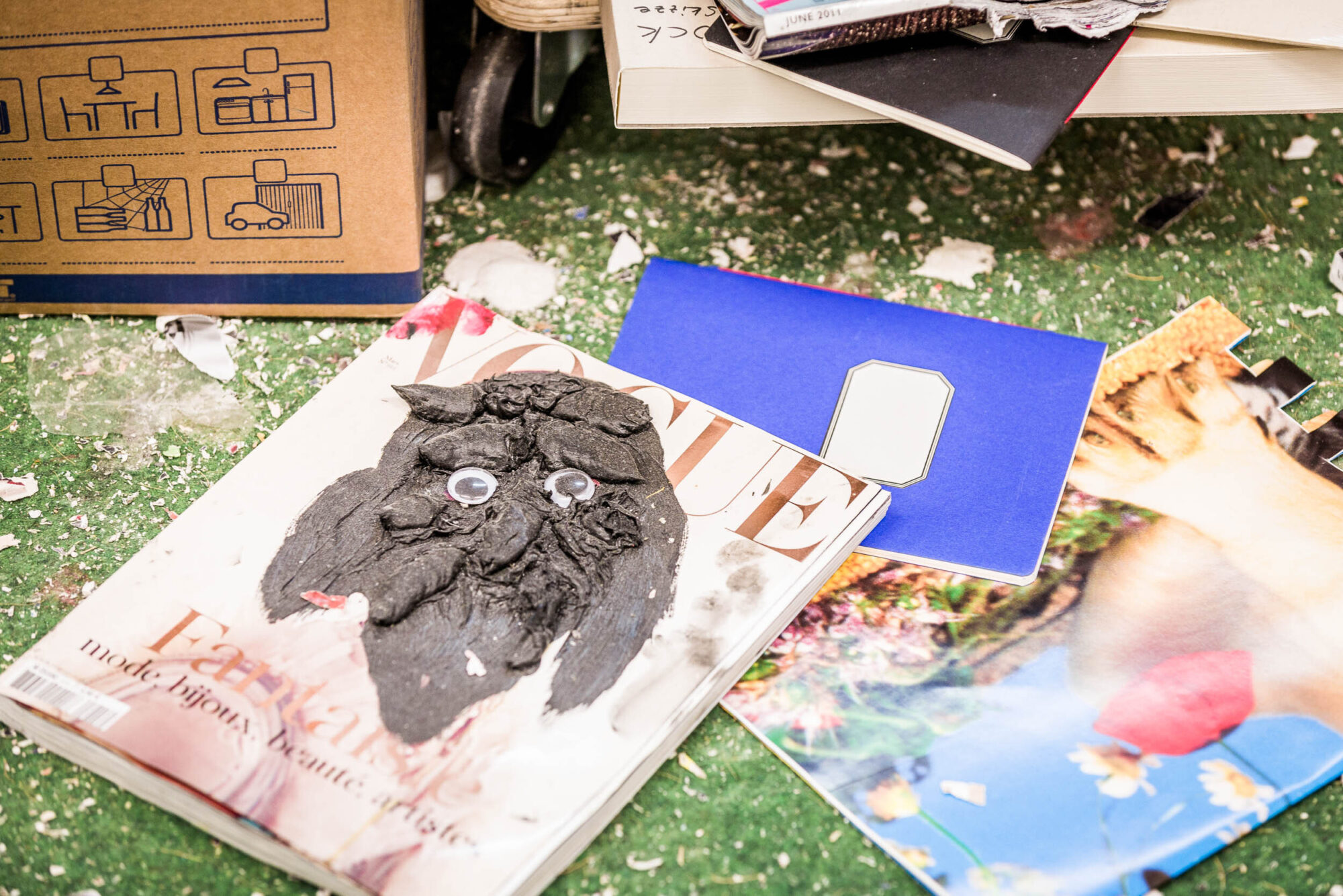 St. Gallen, Schweiz, 21. Mai 2013 - Beni Bischof, Kuenstler in seinem Atelier.