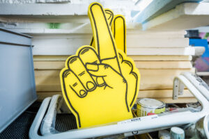 St. Gallen, Schweiz, 21. Mai 2013 - Beni Bischof, Kuenstler in seinem Atelier.