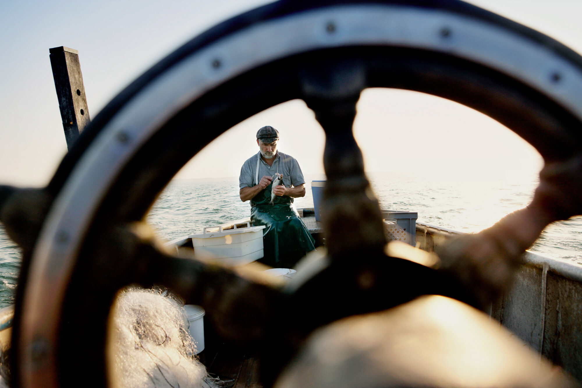 Steinach, St. Gallen, Schweiz, 16. Juli 2007 - Peter Klingenstein, Fischer auf dem Bodensee. Klingenstein ist Praesident des Schweizerischen Fischereiverbandes,

Photo by Daniel Ammann