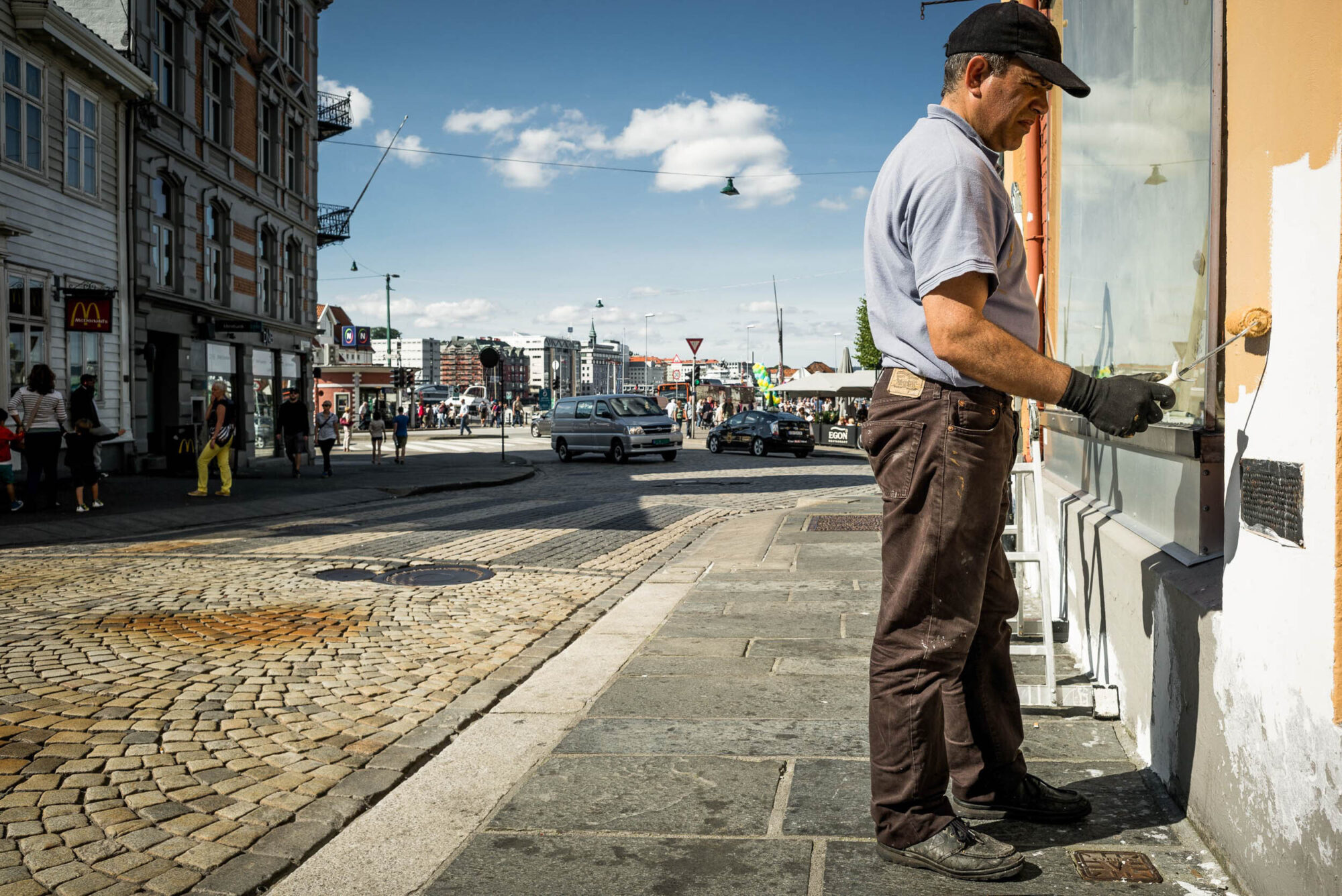 Bergen, Norwegen, 26. August 2013 - Stadt Bergen, Reise mit der Midnatsol auf die Hurtigruten.