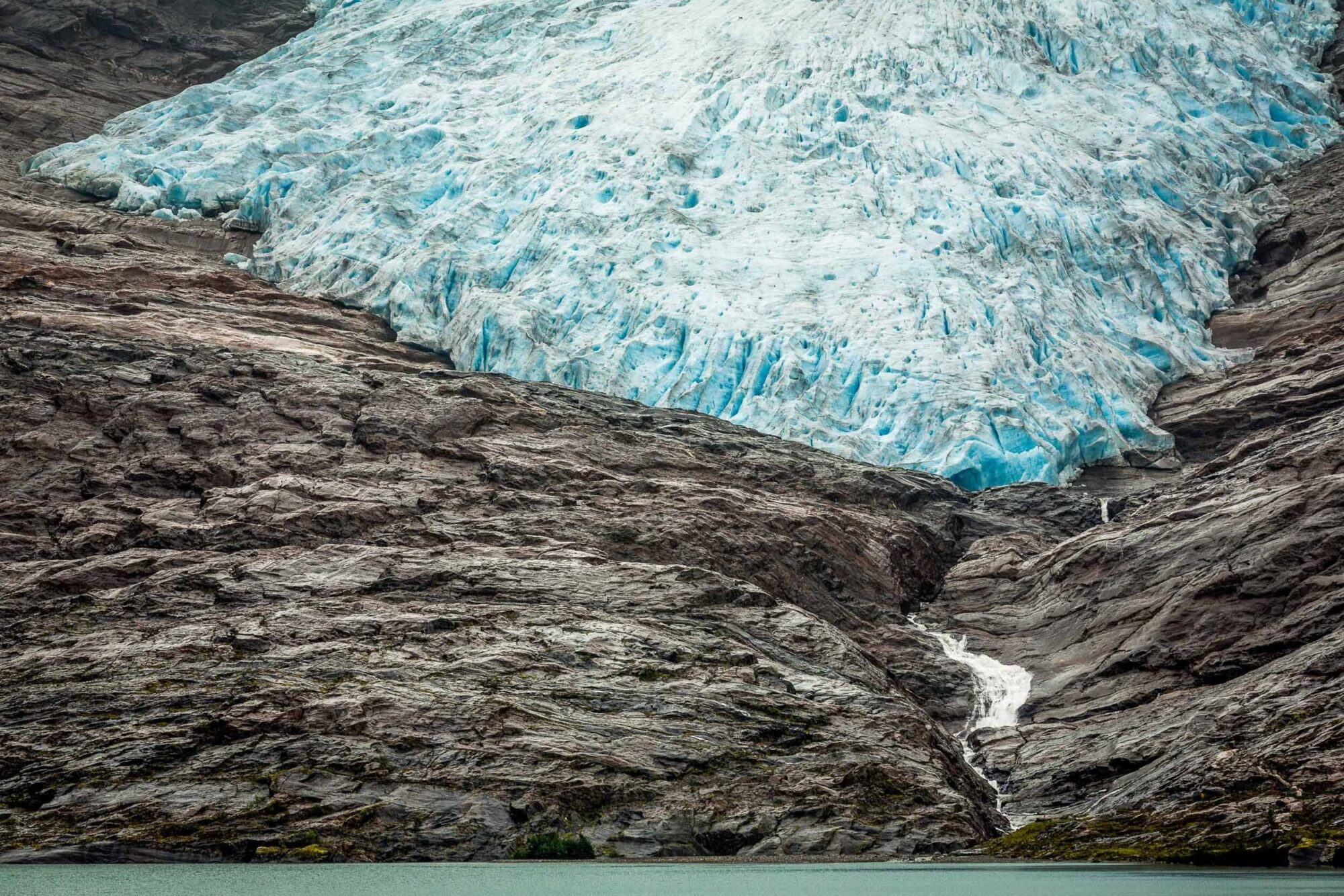 Trondheim, Norwegen, 29. August 2013 - Svartisen Gletscher, Reise mit der Midnatsol auf die Hurtigruten.