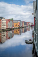 Trondheim, Norwegen, 28. August 2013 - Stadtrundfahrt mit dem Velo in Trondheim, Reise mit der Midnatsol auf die Hurtigruten.