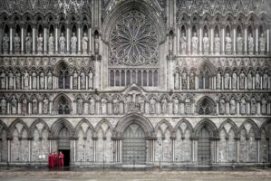 Trondheim, Norwegen, 28. August 2013 - Stadtrundfahrt mit dem Velo in Trondheim, Reise mit der Midnatsol auf die Hurtigruten.
