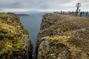 Nordkap, Norwegen, 31. August 2013 - Nordkap, Reise mit der Midnatsol auf die Hurtigruten.