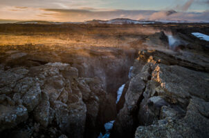 Akureyri, Island, 15. Mai 2016 - Reportage in Island, Akureyri nach Myvatn See im Abendlicht