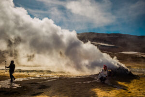 Akureyri, Island, 15. Mai 2016 - Reportage in Island, Akureyri nach Myvatn, Namafjall, Hochtemperatur Gebiet mit Dampf und Schlammquellen.