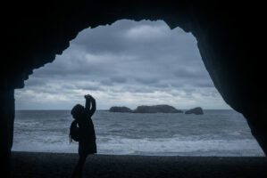 Myvatn, Hoefl, Island, 17. Mai 2016 - Reportage in Island, Schwarzer Strand und Wasserfall und Hot Pot.