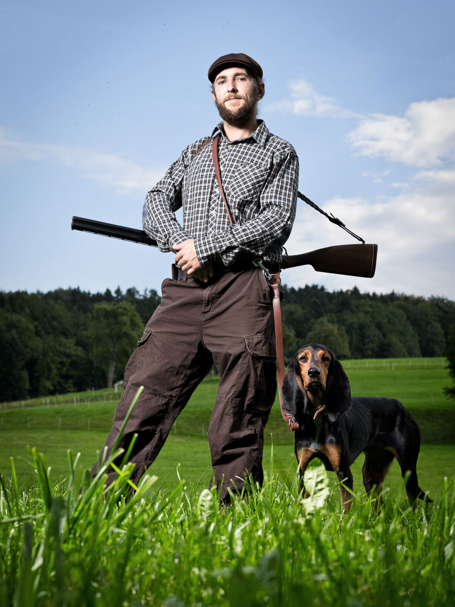 Bichwil, St. Gallen, Schweiz, 18. August 2011 - Marc Schnetzer, Jaeger aus Liebe und Leidenschaft.
