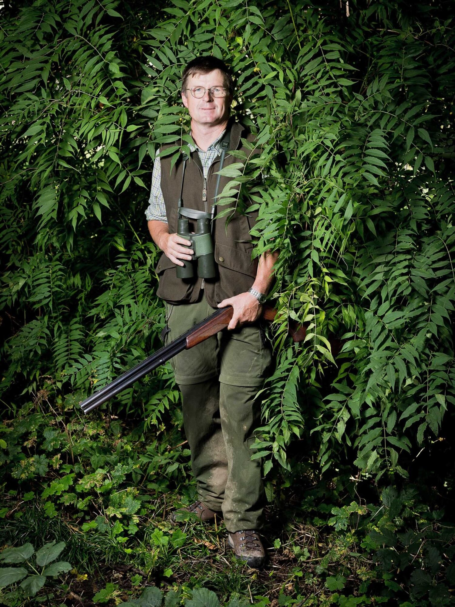 Wangs, St. Gallen, Schweiz, 3. September 2011 - Gallus Gruenefelder ist Jaeger geworden weil es eine ideale Kombination ist das Wissen zu vertiefen und neues dazu zu lernen .