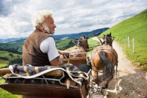 Neckertal, St. Gallen, Schweiz, 17. Augsut 2007 - Portrait des Barfussphilosophen Jakob Frei, Chapf Koebi.

Photo by Daniel Ammann