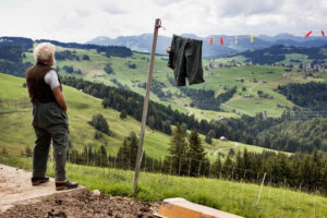 Neckertal, St. Gallen, Schweiz, 17. Augsut 2007 - Portrait des Barfussphilosophen Jakob Frei, Chapf Koebi.

Photo by Daniel Ammann