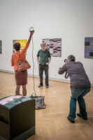 St. Gallen, Schweiz, 6. Juni 2014 - Roman Signer, Kuenstler in der Ausstellung des Kunstmuseum St. Gallen.