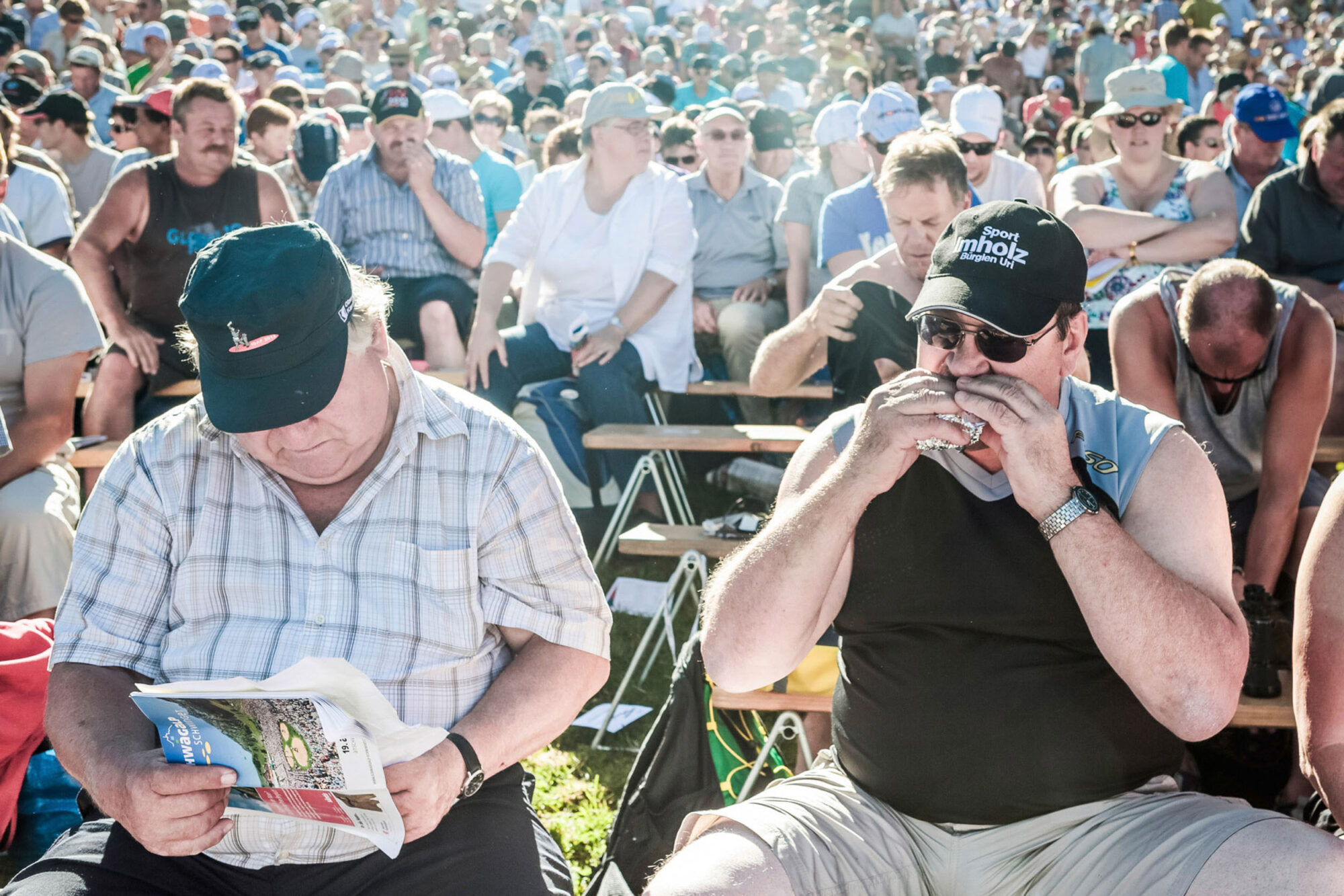 St. Gallen, Schweiz, 19. August 2012 - Schwaegalp Schwingen Projekt.
