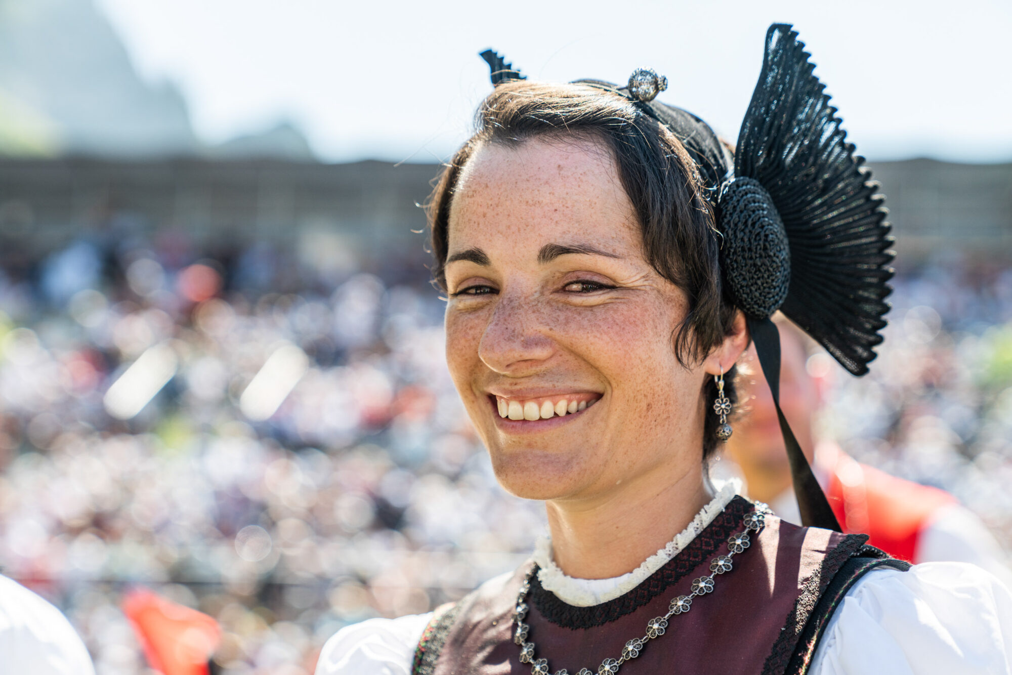 Schwaegalp, St. Gallen, Schweiz, 11. August 2019 - Schwaegalp Schwinget, Berg Kranzfest, Sport.