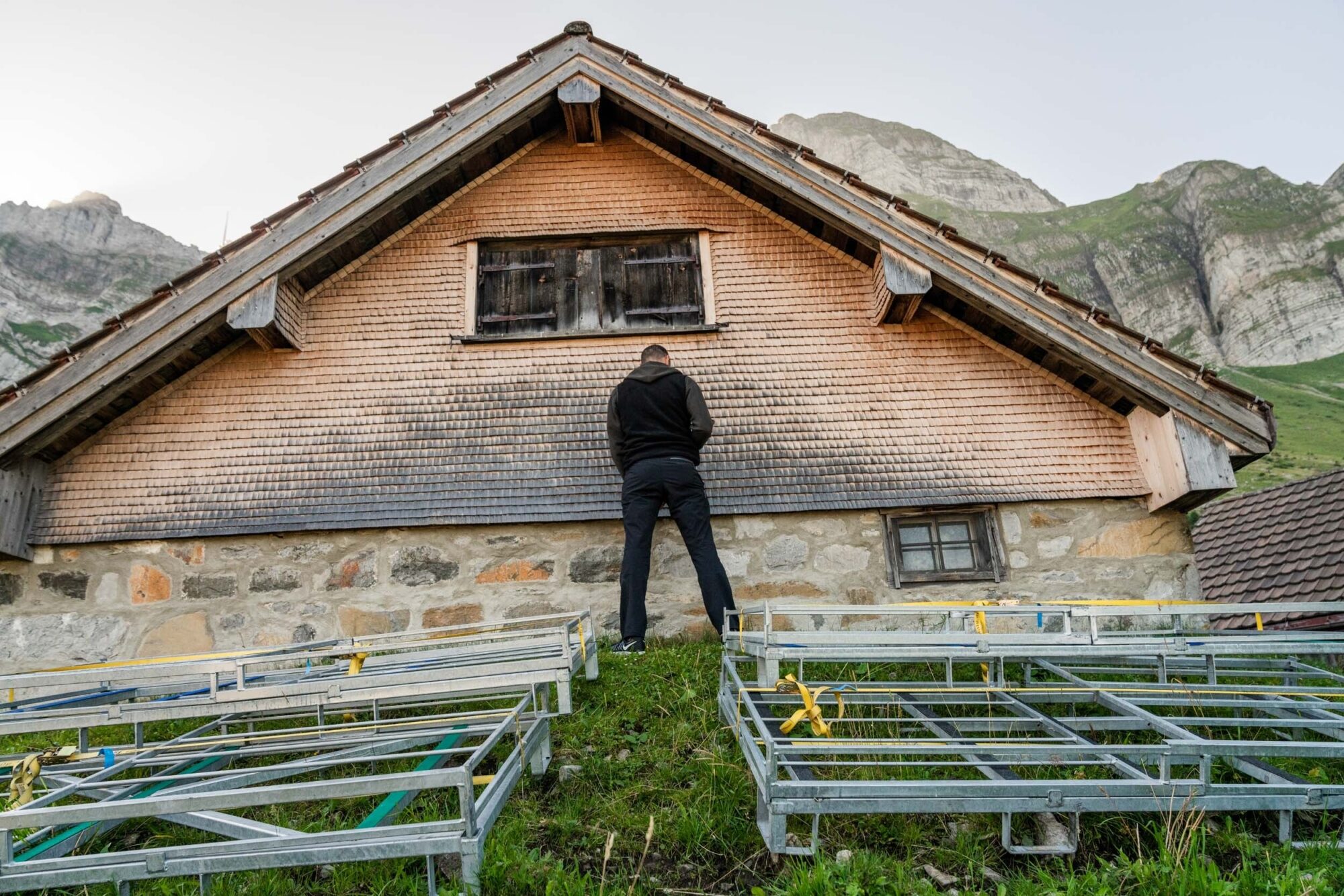 Schwaegalp, St. Gallen, Schweiz, 11. August 2019 - Schwaegalp Schwinget, Berg Kranzfest, Sport.