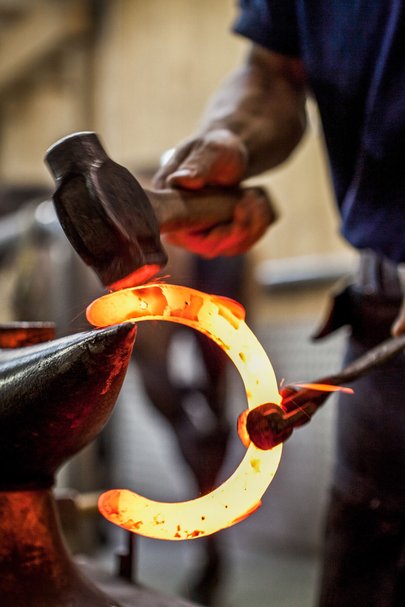 Heldswil, Frauenfeld, Thurgau, Schweiz, 6. August 2010 - Stefan Wehrli, Hufschmied.