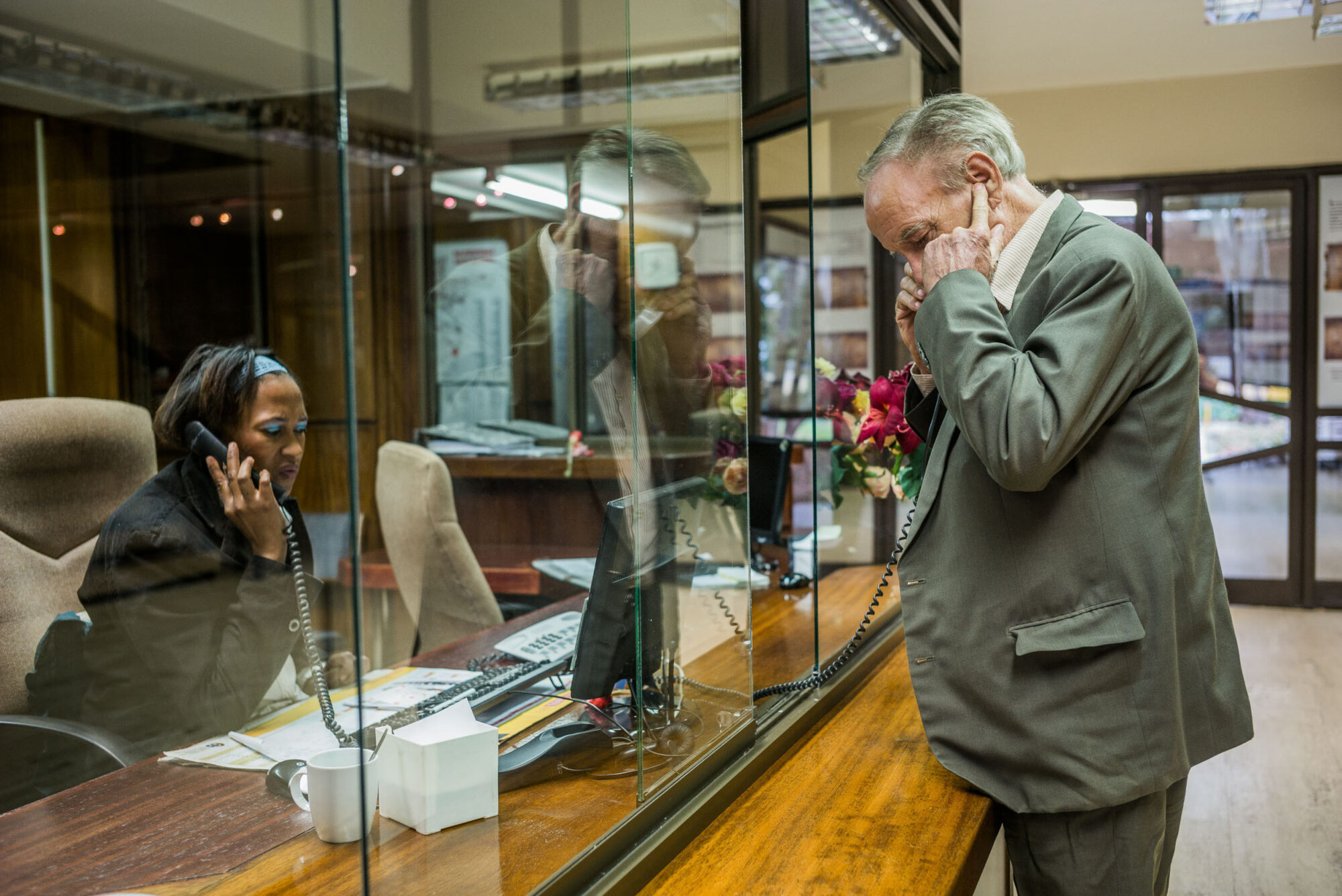 Potschefstroome, Sued Afrika, 1. Juli 2014  - Natasa Taseski und AL. J. Grobler in der University Northwest. Reportage in Suedafrika mit Werner Spitteler ueber Malaria, Artemisia Annua, Moringa und Mineralien.