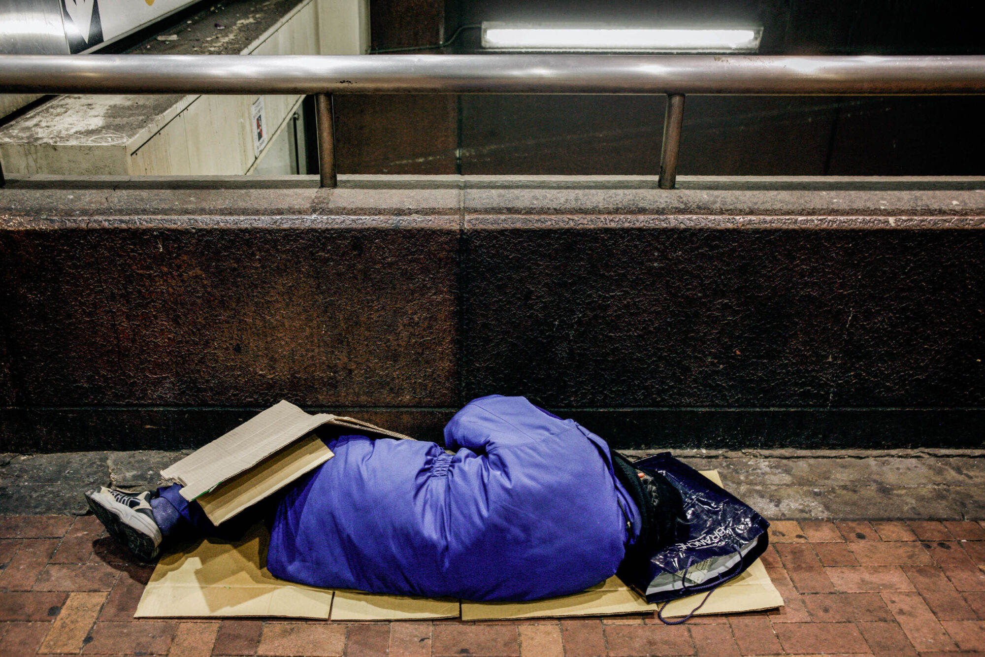 Tokio, Japan, 15. Februar 2009 - Tokio, Hauptstadt von Japan. Obdachlose, Penner.

Photo by Daniel Ammann
