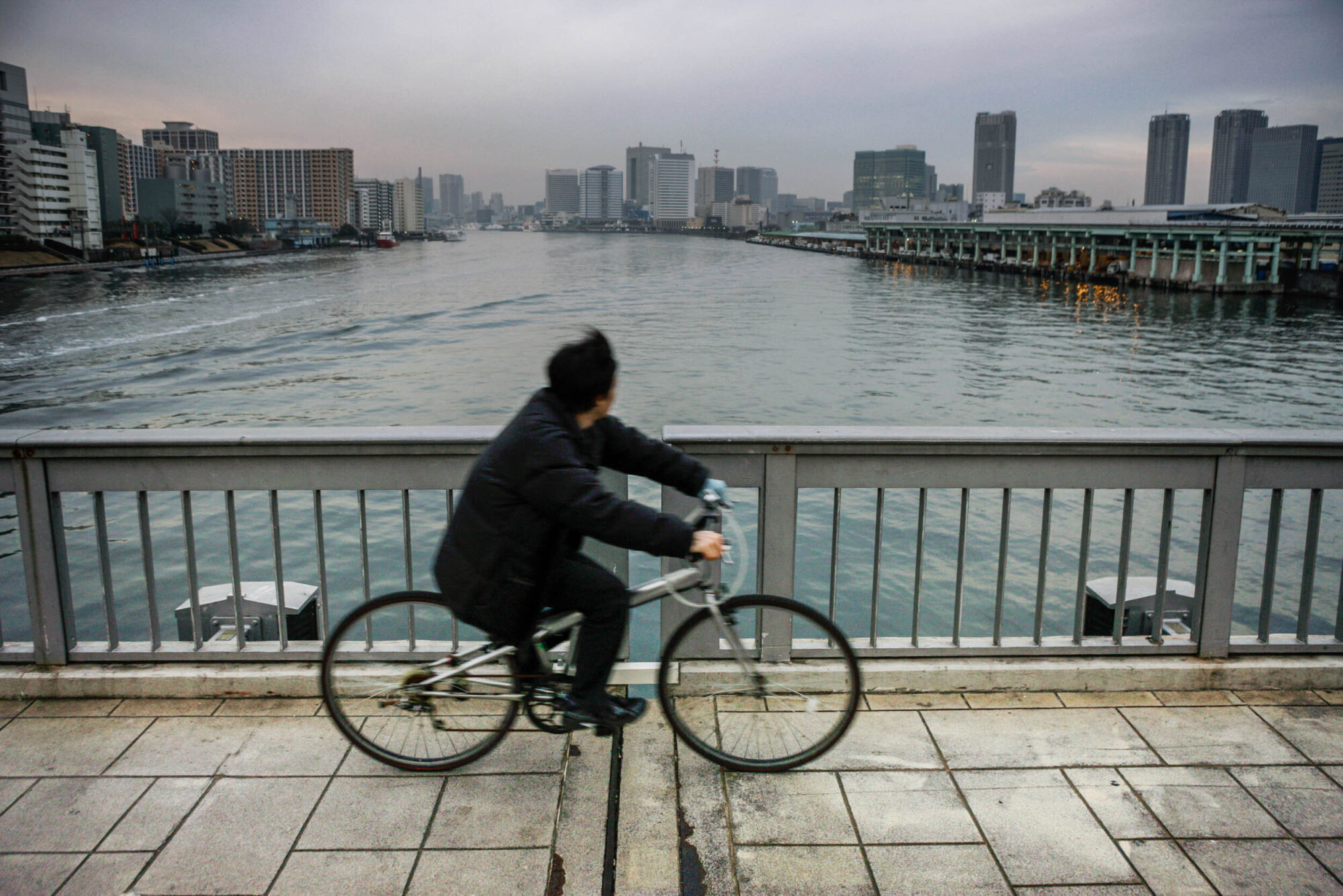 Tokio, Japan, 15. Februar 2009 - Tokio, Hauptstadt von Japan. Mensch ueber Bruecke.

Photo by Daniel Ammann