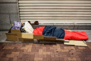 Tokio, Japan, 15. Februar 2009 - Tokio, Hauptstadt von Japan. Obdachlose, Penner.

Photo by Daniel Ammann
