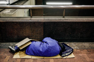Tokio, Japan, 15. Februar 2009 - Tokio, Hauptstadt von Japan. Obdachlose, Penner.

Photo by Daniel Ammann