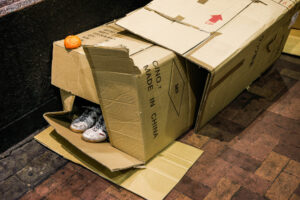 Tokio, Japan, 15. Februar 2009 - Tokio, Hauptstadt von Japan. Obdachlose, Penner.

Photo by Daniel Ammann