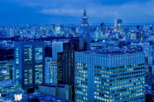 Tokio, Japan, 17. Februar 2009 - Tokio, Hauptstadt von Japan. Blick vom Hochhaus ueber Tokio von Regierungsgebaeude aus.

Photo by Daniel Ammann1