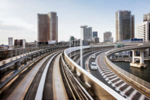 Tokio, Japan, 17. Februar 2009 - Tokio, Hauptstadt von Japan. Hochhaeuser und Bahnfahrt.

Photo by Daniel Ammann