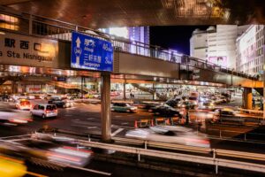 Tokio, Japan, 15. Februar 2009 - Tokio, Hauptstadt von Japan. Nachtbild. Menschen auf der Strasse.

Photo by Daniel Ammann