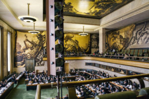 GENF, SCHWEIZ, 25. JANUAR 2007 - PALAIS DES NATION, UNO SITZ IN GENF. SALLE DU CONSEIL, COUNCIL CHAMBER IM GEBAEUDE C, SITZUNG DIE ABRUESTUNG.

FOTO BY DANIEL AMMANN
